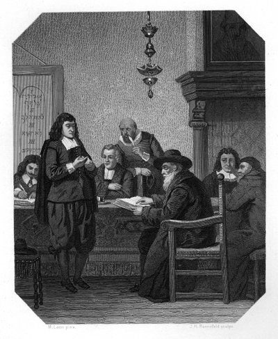Benedict Spinoza, philosophe néerlandais du 17ème siècle, vers 1870 - J. H. Rennefeld