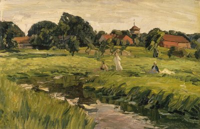 Enfants près du Ruisseau - J. Hansch