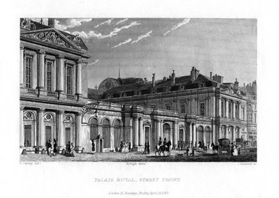 Palais Royal, Paris, France, 1829 - J. Hanshall
