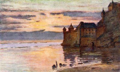 Gendarmerie, Tour Gabriel et Rivière Coesnon, Mont St Michel - J. Hardwicke Lewis
