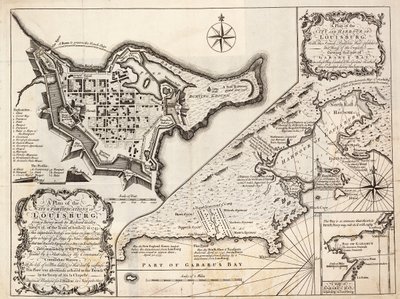 Plan de la ville et du port de Louisbourg, Cap-Breton - J. Hinton