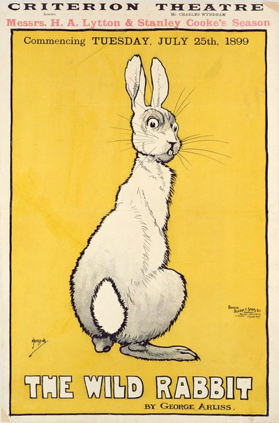 Affiche du Lapin Sauvage, 1899 - J. Hissin