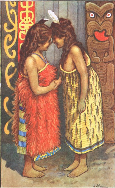 Filles Maori, des affiches scolaires MacMillan, c.1950-60s - J. Macfarlane