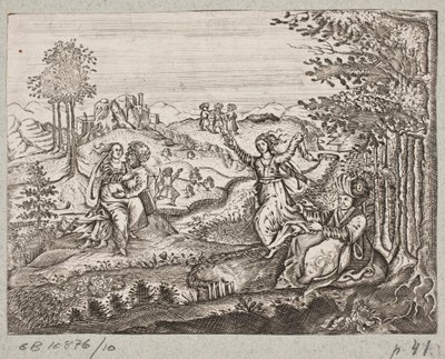 Illustration pour Adam Olearius, "Persianischer Rosenthal von einem Sinnreichen Poeten Schich Saadi [...]", Schleswig 1660 - J. Muller
