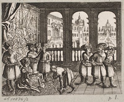 Illustration de Adam Olearius, « Persianischer Rosenthal von einem Sinnreichen Poeten Schich Saadi […] », Schleswig 1660 - J. Muller