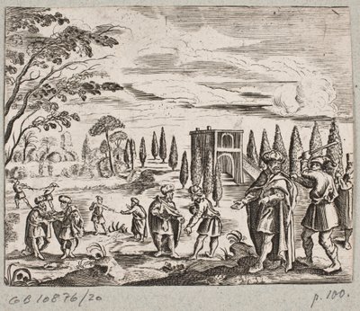 Illustration pour Adam Olearius, "Persianischer Rosenthal von einem Sinnreichen Poeten Schich Saadi [...]", Schleswig 1660 - J. Muller