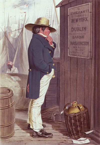 Retour à la Maison, Le Quai de New York, gravé par T.H. Maguire, 1854 - J Nicol