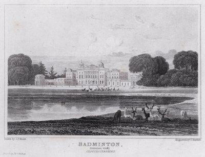 Badminton, vue générale, Gloucestershire - John Preston Neale