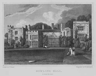 Bowling Hall, Yorkshire (gravure) - John Preston Neale