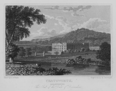 Chatsworth, Derbyshire, résidence du duc de Devonshire - John Preston Neale