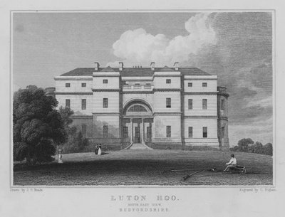 Luton Hoo, vue sud-est, Bedfordshire (gravure) - John Preston Neale