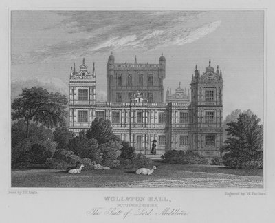 Wollaton Hall, Nottinghamshire, le siège de Lord Middleton - John Preston Neale