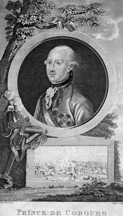 Prince Coburg, célèbre général allemand du Saint-Empire romain germanique - J. Pass