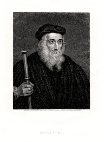 John Wycliffe, théologien anglais, 19ème siècle - J. Posselwhite