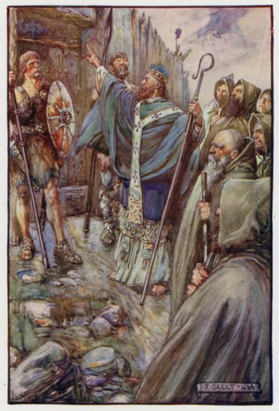 Saint Columba fit le signe de la croix, et les grandes portes s