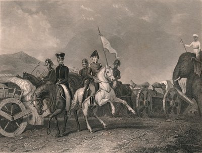 Défaite et mort de Dhoondiah à Conaghull, début-milieu du 19ème siècle - J. Rogers