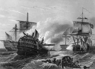 Victoire de Lord Howe sur les Français, 1er juin 1794, vers 1857 - J. Rogers