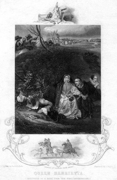Reine Henriette, se réfugiant près d
