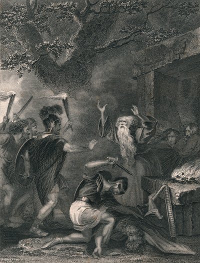 Le Massacre des druides, milieu du XIXe siècle - J. Rogers