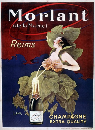 Affiche pour le Champagne Morlant, par J. Stall, 20e siècle - J. Stall