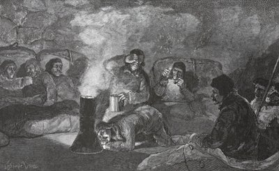 Intérieur de notre hutte d