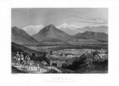 Kaboul depuis le Bala Hissar, Afghanistan, 1893 - J. Stephenson