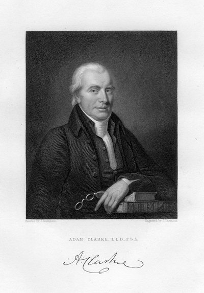 Adam Clarke vers 1760-1832, théologien méthodiste britannique et érudit biblique, 19ème siècle - J. Thomson