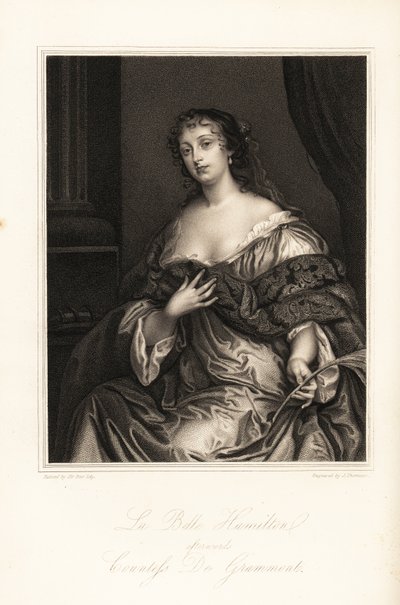Elizabeth Hamilton, La Belle Hamilton, plus tard comtesse de Grammont, épouse de Philibert de Grammont, une des beautés de Windsor - J. Thomson