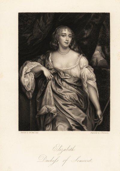 Portrait de Lady Elizabeth Seymour, Duchesse de Somerset, anciennement Elizabeth Percy, héritière et amie de la reine Anne - J. Thomson