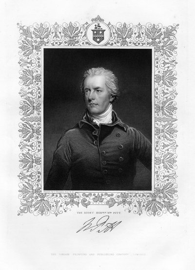 William Pitt, le Jeune, homme politique britannique et Premier ministre, 19ème siècle - J. Thomson