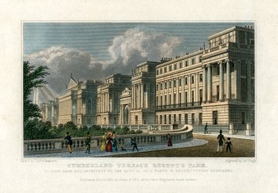Cumberland Terrace, Regents Park, Londres, 1827 - J. Tingle