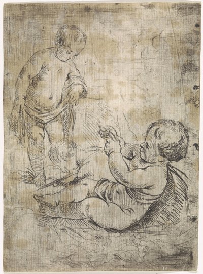 Enfants jouant - J. Vermeulen