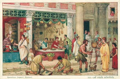 Scène de rue romaine antique - J. Williamson