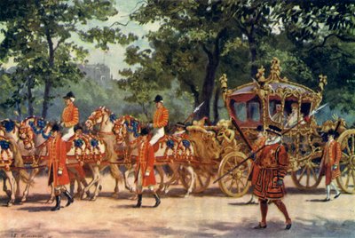 Le carrosse du couronnement, procession du couronnement du roi Édouard VII - J. Williamson