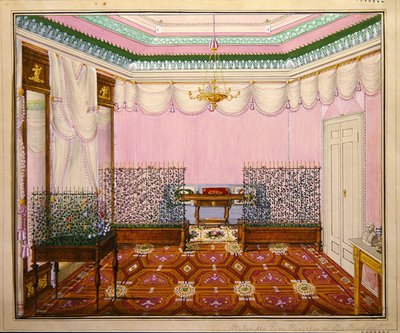 Un bureau néo-classique Biedermeier au Schloss Ballenstedt, Saxe-Anhalt - J. Willing