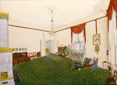 Salon dans le Schloss Ballenstedt en Saxe-Anhalt - J. Willing