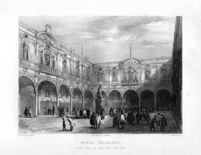 La Bourse Royale, Londres, 19ème siècle - J. Woods