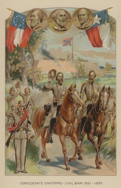 Uniformes confédérés de la guerre civile américaine, 1861-1865 - J. after Steeple Davis