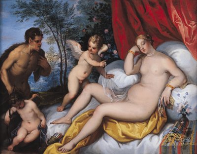 Vénus et Pan - J. and Rottennhammer, Hans I Brueghel
