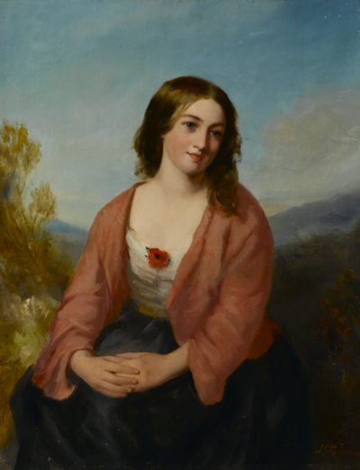 Jeune femme en robe rose, milieu du XIXe siècle - J. or H. Stannier