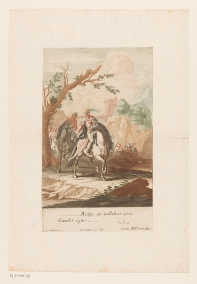 Cavaliers traversant la vallée (Medijs in vallibus acri Gaudet equo) - Jacob Andreas Fridrich (I)