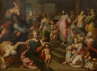 Le Christ bénissant les enfants Laissez les petits enfants venir à moi - Jacob Backer de