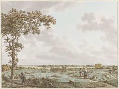 Le Tafelberg dans le paysage, vu depuis le cimetière Saint-Jean à Laren - Jacob  Cats
