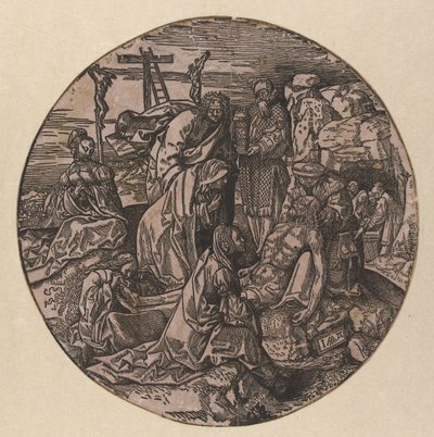 Lamentation et mise au tombeau du Christ - Jacob Cornelisz van Oostsanen