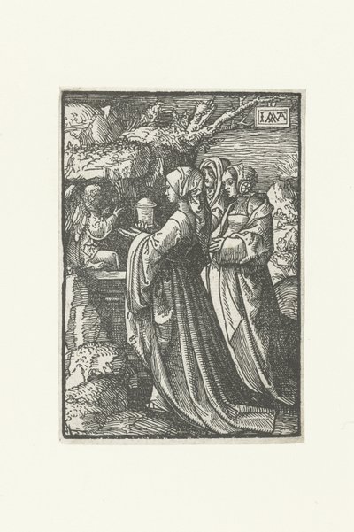 Les trois Marie au tombeau vide (De Kleine Passie) - Jacob Cornelisz van Oostsanen