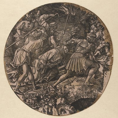 Arrestation du Christ (série La Passion ronde) - Jacob Cornelisz van Oostsanen