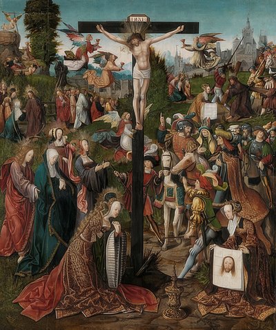 Crucifixion du Christ. Vers 1507-10 - Jacob Cornelisz van Oostsanen