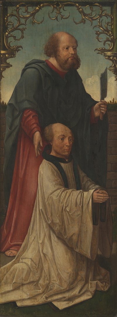 Saint Matthias et un donateur, Saint André au revers, 1520-1525 - Jacob Cornelisz. van Oostsanen