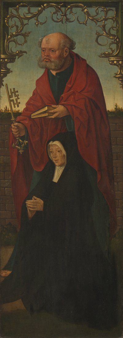 Saint Pierre et un Donateur, Saint Thomas au revers, 1520-1525 - Jacob Cornelisz. van Oostsanen