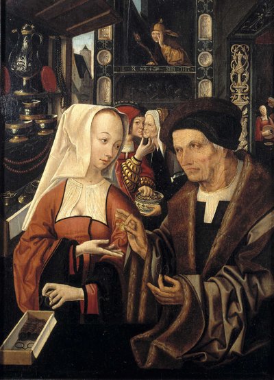 Le vendeur de lunettes - Jacob Cornelisz van Oostsanen